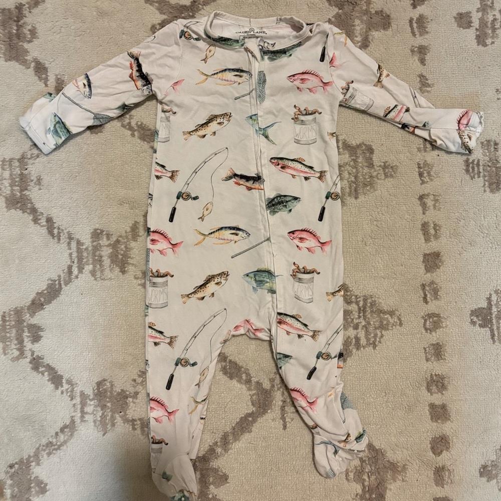 Caden lane onesie (fish)